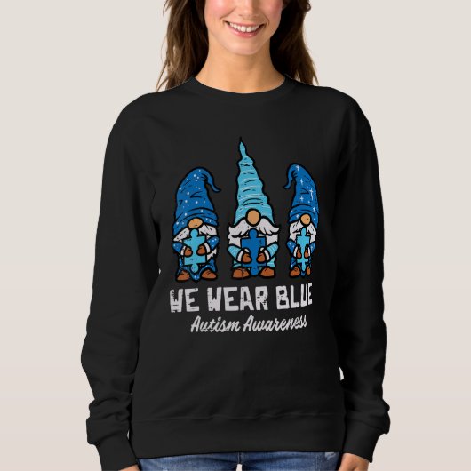 Gnomes We Draag blauwe autisme-bewustzijn Acceptat Trui (Voorkant)