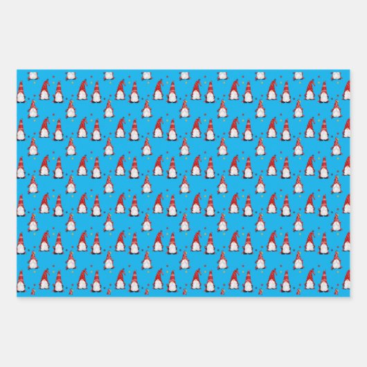 Gnomes Wrapping Paper Flat Sheet Set van 3 (Voorkant 3)