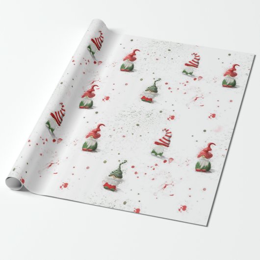 Gnomes wrapping paper_large scale cadeaupapier (Uitgerold)