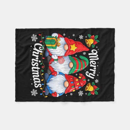 Gnomes Xmas Funny Merry Christmas Gnomes Men Women Fleece Deken (Voorkant (Horizontaal))