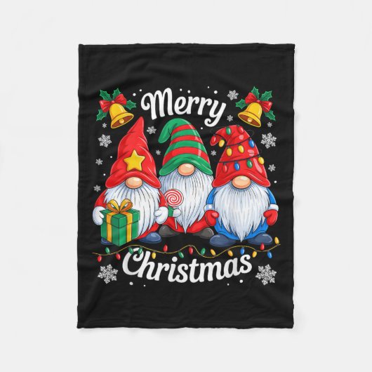 Gnomes Xmas Funny Merry Christmas Gnomes Men Women Fleece Deken (Voorkant)