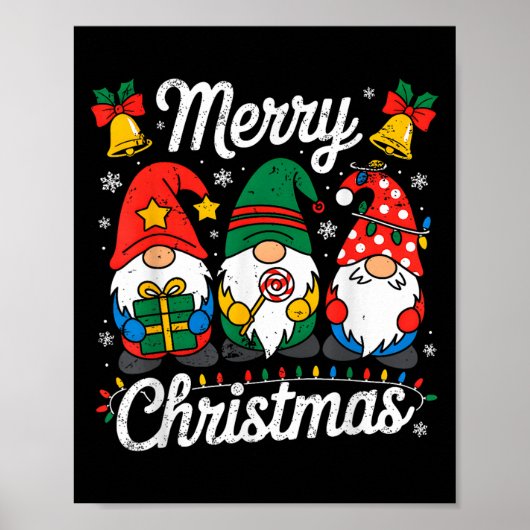 Gnomes Xmas Funny Merry Christmas Gnomes Men Women Poster (Voorkant)