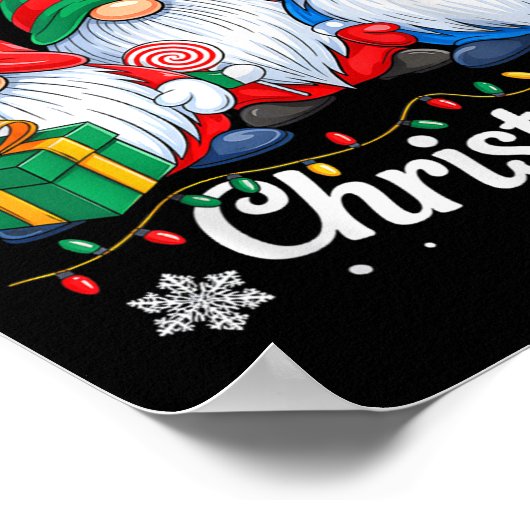 Gnomes Xmas Funny Merry Christmas Gnomes Men Women Poster (Hoek)