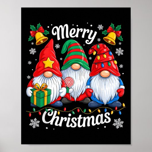 Gnomes Xmas Funny Merry Christmas Gnomes Men Women Poster (Voorkant)
