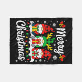 Gnomes Xmas Funny Merry Christmas Squad For Men Wo Fleece Deken (Voorkant (Horizontaal))