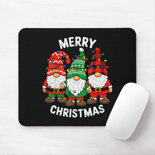 Gnomes Xmas Funny Merry Christmas Squad For Men Wo Muismat (Met muis)