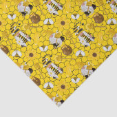 Gnomes Yellow Sunflower bijen Honing Tissuepapier (Detail)