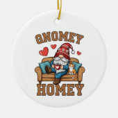 Gnomey homey gnome at home design keramisch ornament (Voorkant)