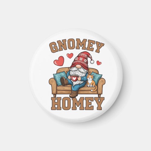 Gnomey homey gnome thuis ontwerp magneet (Voorkant)