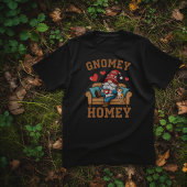 Gnomey homey gnome thuis ontwerp t-shirt