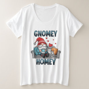 Gnomey homey gnoom thuis grote maat t-shirt