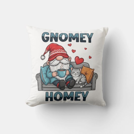 Gnomey homey gnoom thuis kussen (Voorkant)