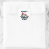 Gnomey homey gnoom thuis vierkante sticker (Tas)