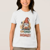 Gnomey homey pannenkoeken ontwerp Tri-Blend shirt (Voorkant)