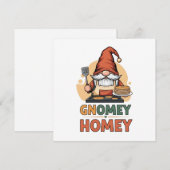 Gnomey huiselijke pannenkoeken ontwerp bedankkaart (Voorkant / Achterkant)
