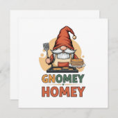 Gnomey huiselijke pannenkoeken ontwerp kaart (Voorkant / Achterkant)