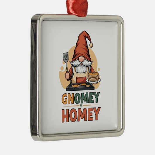 Gnomey huiselijke pannenkoeken ontwerp metalen ornament (Rechts)