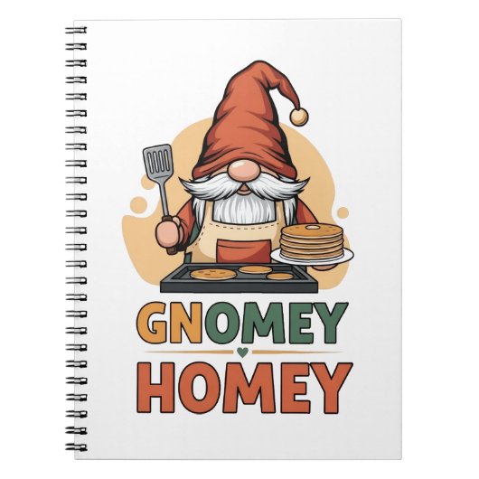 Gnomey huiselijke pannenkoeken ontwerp notitieboek (Voorkant)