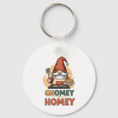 Gnomey huiselijke pannenkoeken ontwerp sleutelhanger (Voorkant)