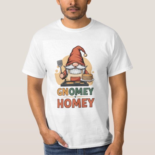 Gnomey huiselijke pannenkoeken ontwerp t-shirt (Voorkant)