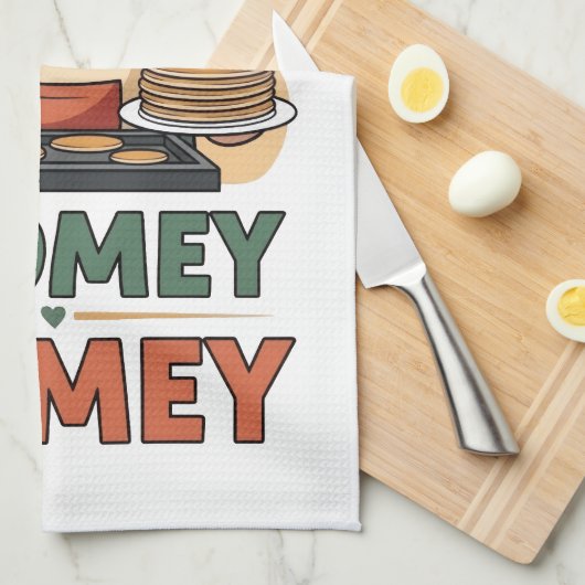 Gnomey huiselijke pannenkoeken ontwerp theedoek (Quarter Fold)