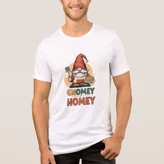 Gnomey huiselijke pannenkoeken ontwerp Tri-Blend shirt (Voorkant)