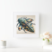 Gnomidolon Insect 180724IREF239 - Watercolor Vierkante Klok (Huis)