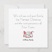 Gnomie Family-kerstkaart Bedankkaart (Achterkant)