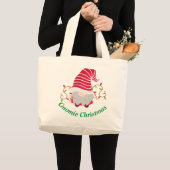 Gnomie Kerst Grote Boodschappentas Tote Bag (Voorkant (product))
