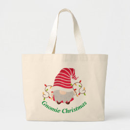 Gnomie Kerst Grote Boodschappentas Tote Bag