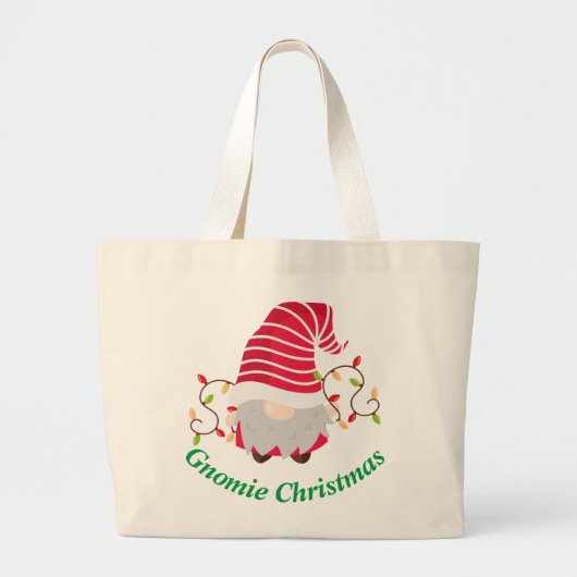 Gnomie Kerst Grote Boodschappentas Tote Bag (Voorkant)