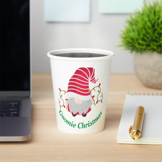 Gnomie Kerst Papier Bekers (Insitu)
