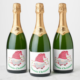 Gnomie Kerst Sparkling Wine Label Wijnetiket