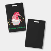 Gnomie Kerstbadge Badge (Voor- en achterkant)