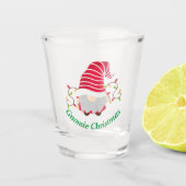 Gnomie Kerstblaasglas Shot Glas (Voorkant)