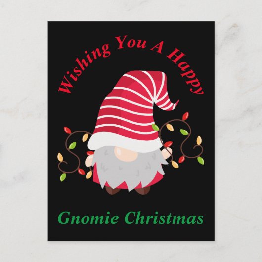 Gnomie Kerstkaart Briefkaart (Voorkant)