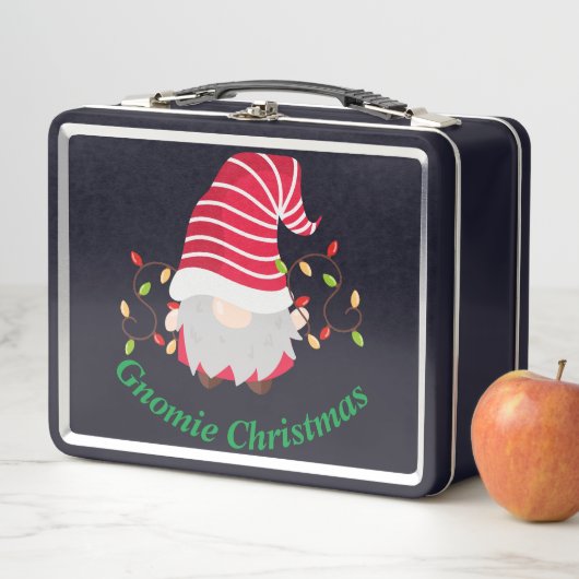 Gnomie Kerstmis Metal Lunchbox (In situ)