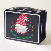 Gnomie Kerstmis Metal Lunchbox (Voorkant)