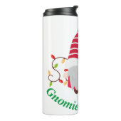 Gnomie Kerstmis Thermal Tumbler Thermosbeker (Gedraaid links)