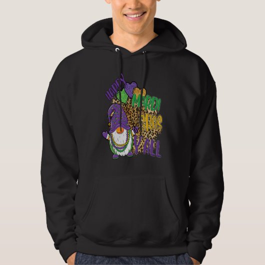 Gnomies Chibi Happy Mardi Gras Gnome Unique Hoodie (Voorkant)