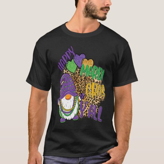 Gnomies Chibi Happy Mardi Gras Gnome Unique T-shirt (Voorkant)