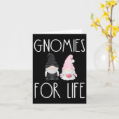 Gnomies for Life Funny Wedding Gnome Bride Groom Kaart (Gele Bloem)