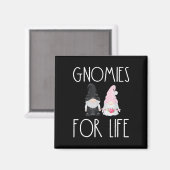 Gnomies for Life Funny Wedding Gnome Bride Groom Magneet (Voorkant / Achterkant)