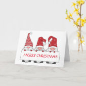 GNOMIES HEBBEN SAMEN OM MERRY CHRISTMAS TE ZEGGEN KAART (Gele Bloem)