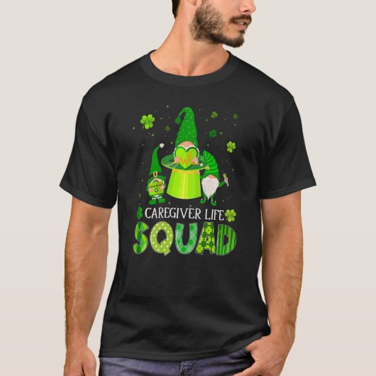 Gnomies Irish Caregiver Squad Nursing St Patrick's T-shirt (Voorkant)