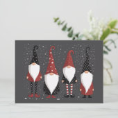 Gnomies Lover Funny Gnome Kerstmis Feestdagenkaart (Staand voorkant)