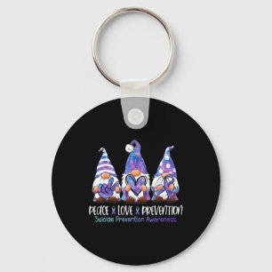 Gnomies Lover Peace Love Prevention Suicide Awaren Sleutelhanger