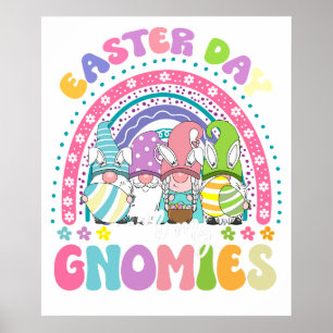 gnomies pasen, retro, vintage poster