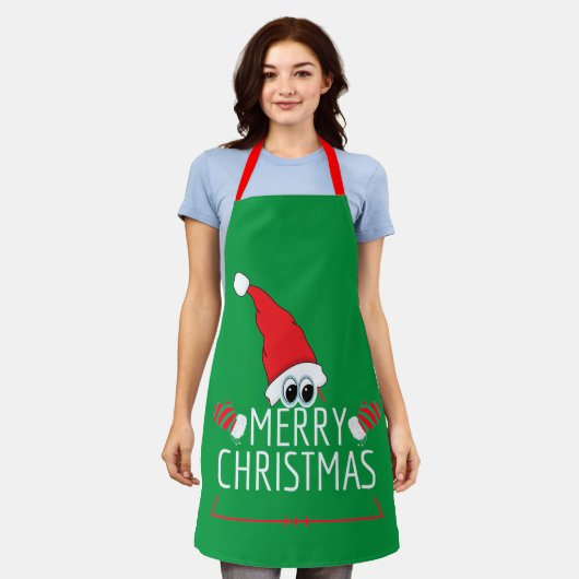 Gnomo de Navidad All-Over Print Apron Schort (Gedragen)