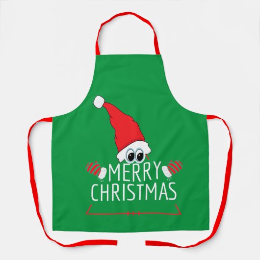 Gnomo de Navidad All-Over Print Apron Schort (Voorkant)